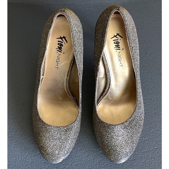Fiona Night Sparkle Silver and Gold  Pumps Heels Stilettos, Sz 8 - Picture 6 of 6